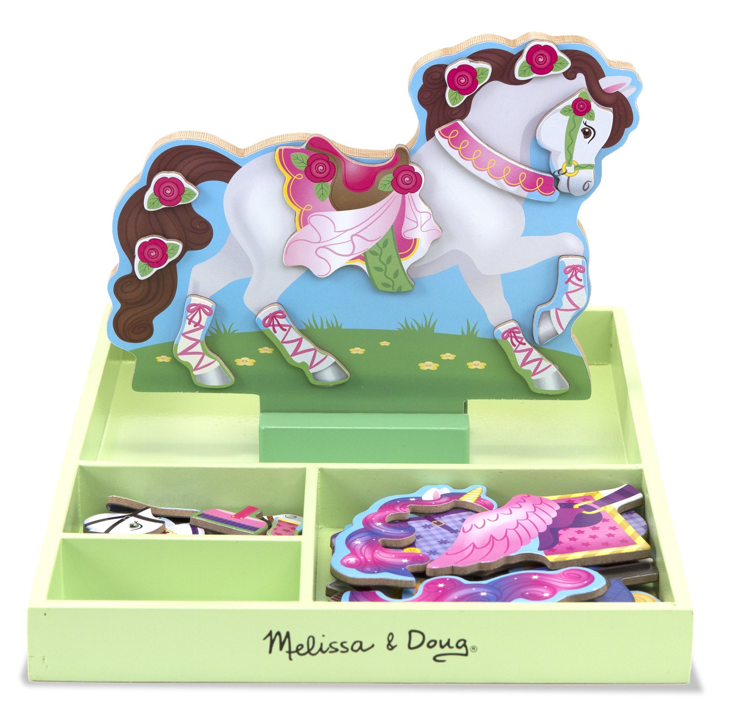 Melissa & Doug My Horse Clover Magnetic Wooden Dress-Up Doll