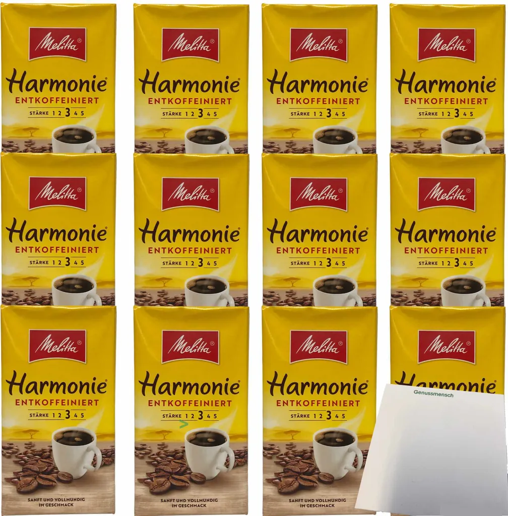 Melitta Harmonie Mild Strength 2 Ground Roasted Coffee 12-pack (12x500g pack) + usy Block