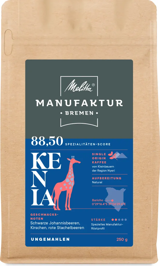 MELITTA Manufaktur-Kaffee Spezialitäten Kenia AA+ Single Origin whole bean 250g