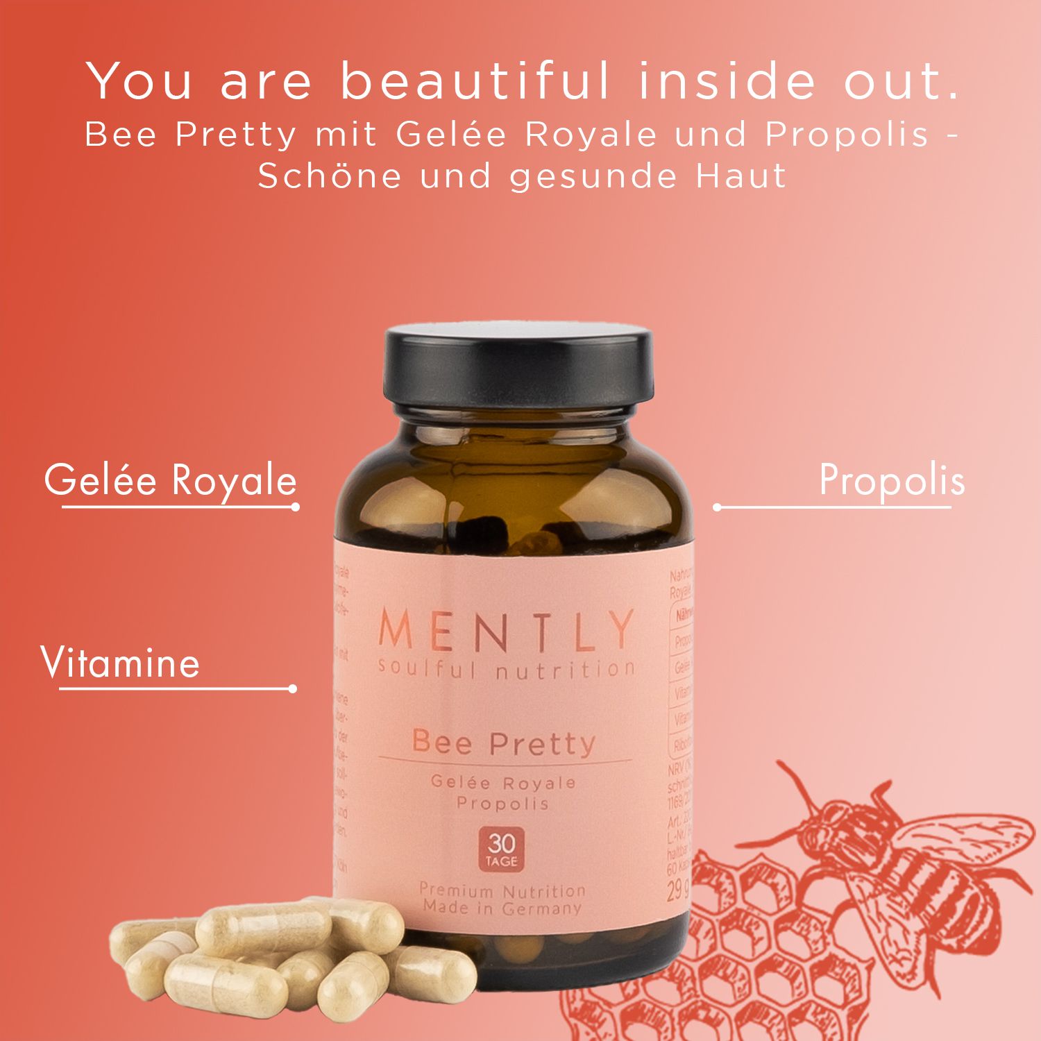 MENTLY Bee Pretty mit Gelee Royale & Propolis