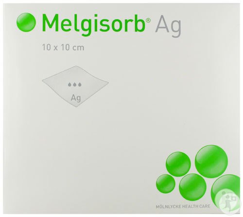 Mepilex Melgisorb Ag Antimicrobial Alginate Dressing Sterile 10x10cm Piece 10