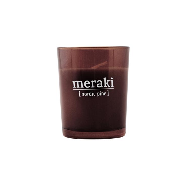 Meraki Scented Candle 12H Brown Glass