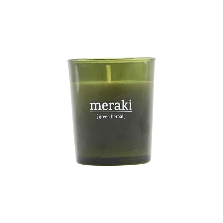 Meraki Scented Candle Green Glass 12 Hours