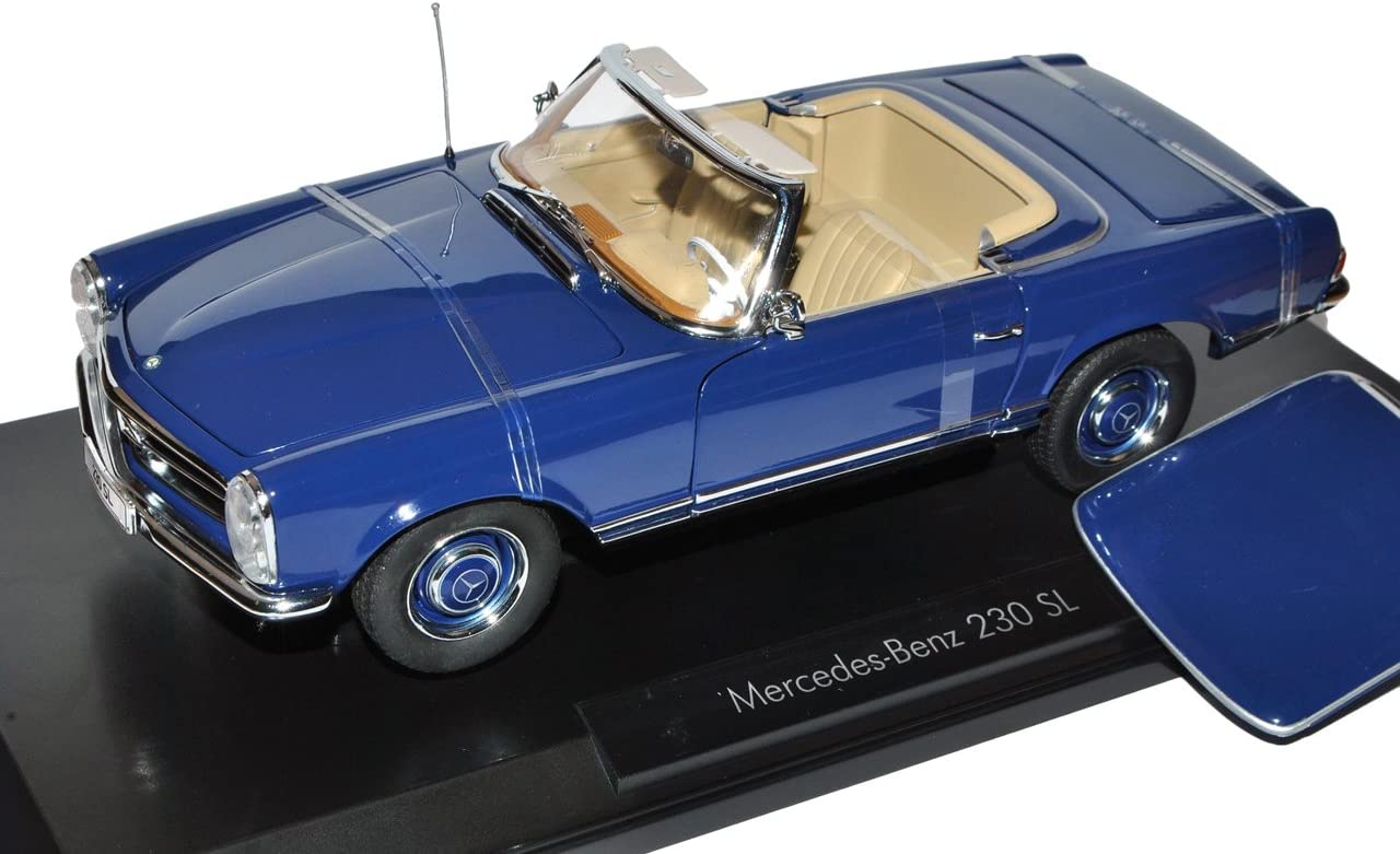 Mercedes-Benz 230Sl Pagode Roadster Blau W113 1963-1971 1/18 Norev Modell A