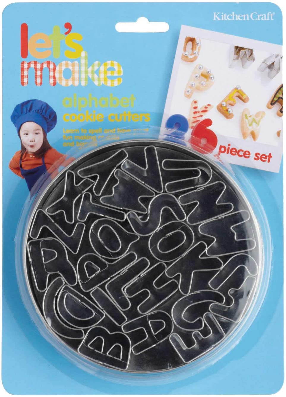 KitchenCraft Metal 26 Small Alphabet Cookie Cutters