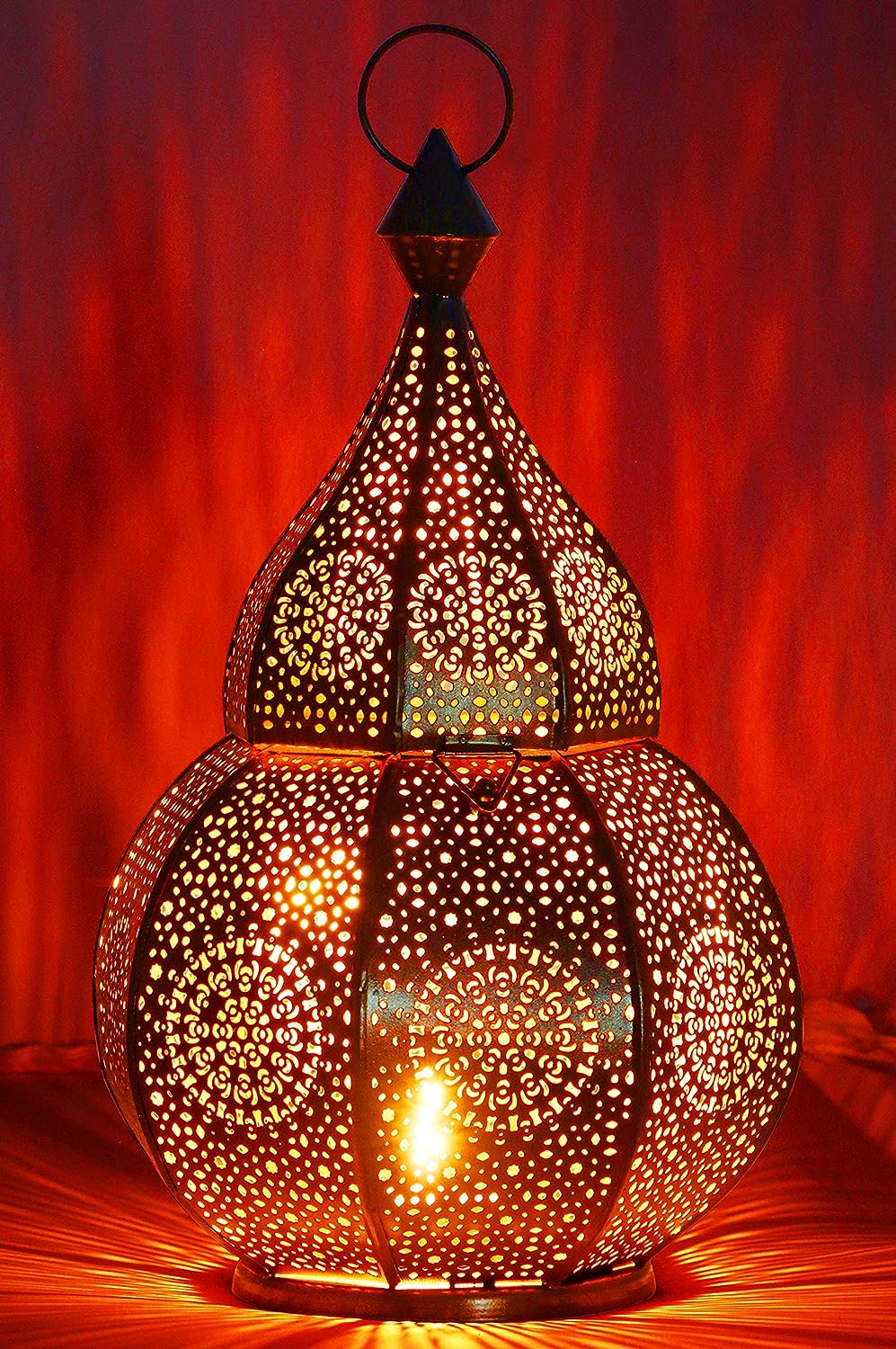 Metal Oriental Moroccan Anaram storm lantern, 32 cm