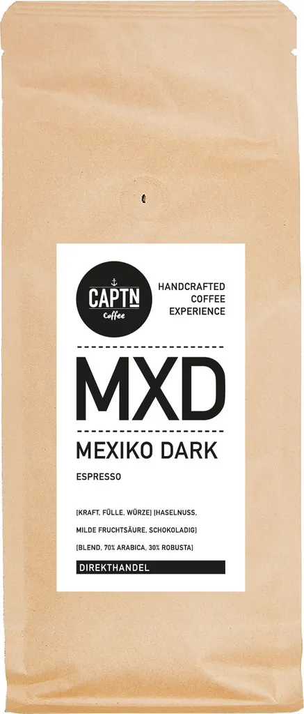 MEXICO DARK Espresso Whole Bean | Strong, Hazelnut, Chocolate | 500 g | Specialty Coffee from Direct Trade