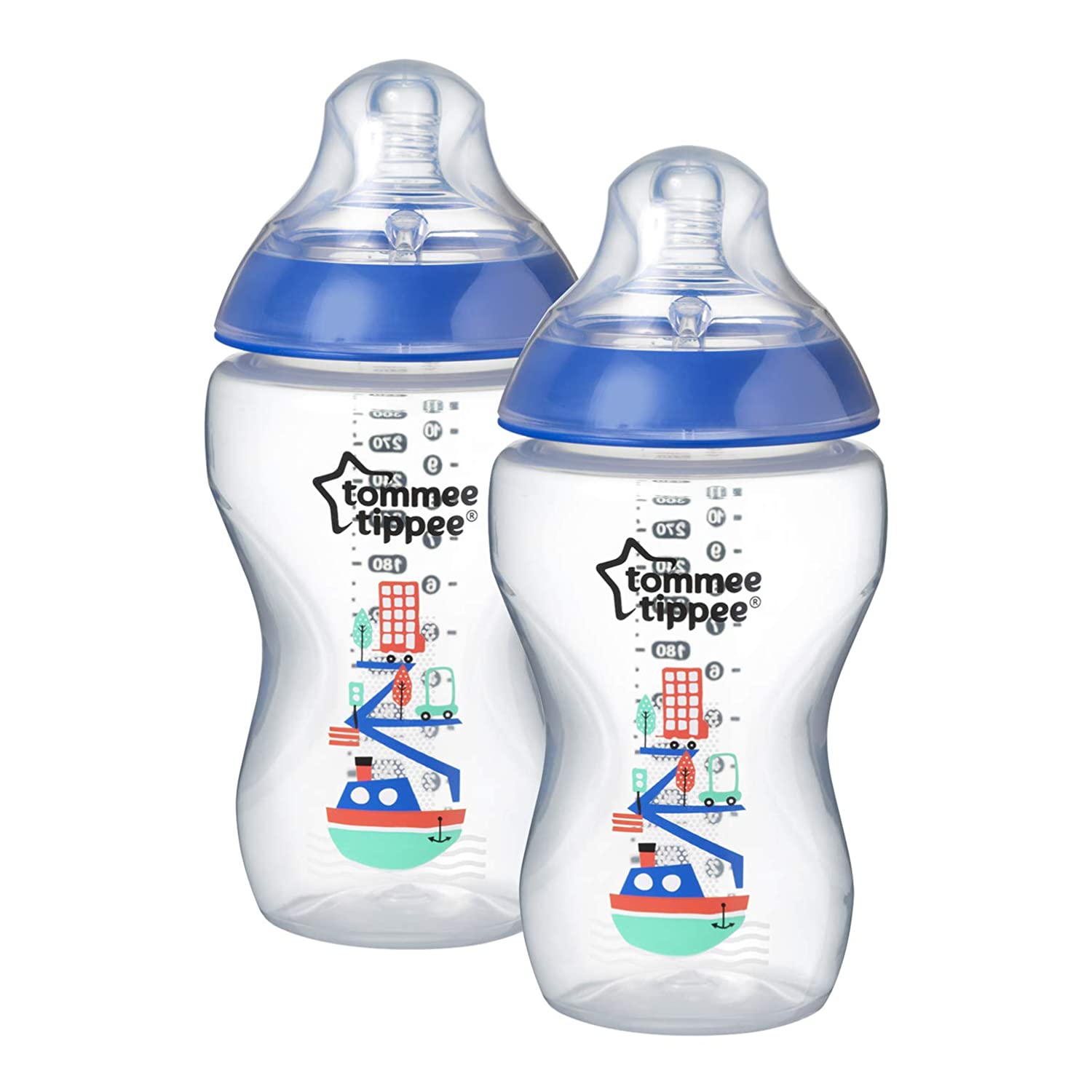 Tommee Tippee Set of 2 Blue 340ml Bottles Tommee Tippee Closer to Nature