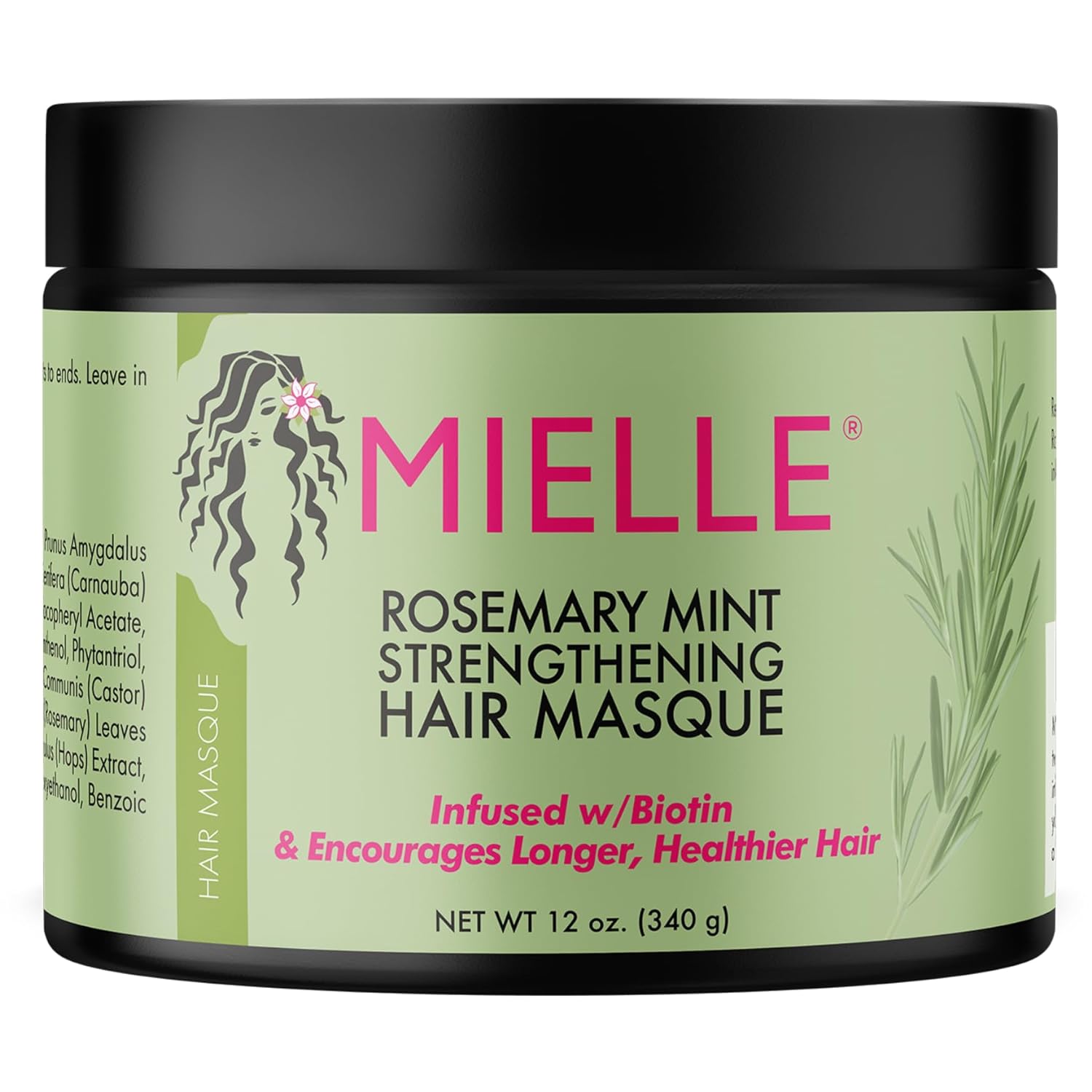 Mielle Rosemary Mint Strengthening Hair Mask, 12 Fluid Ounces