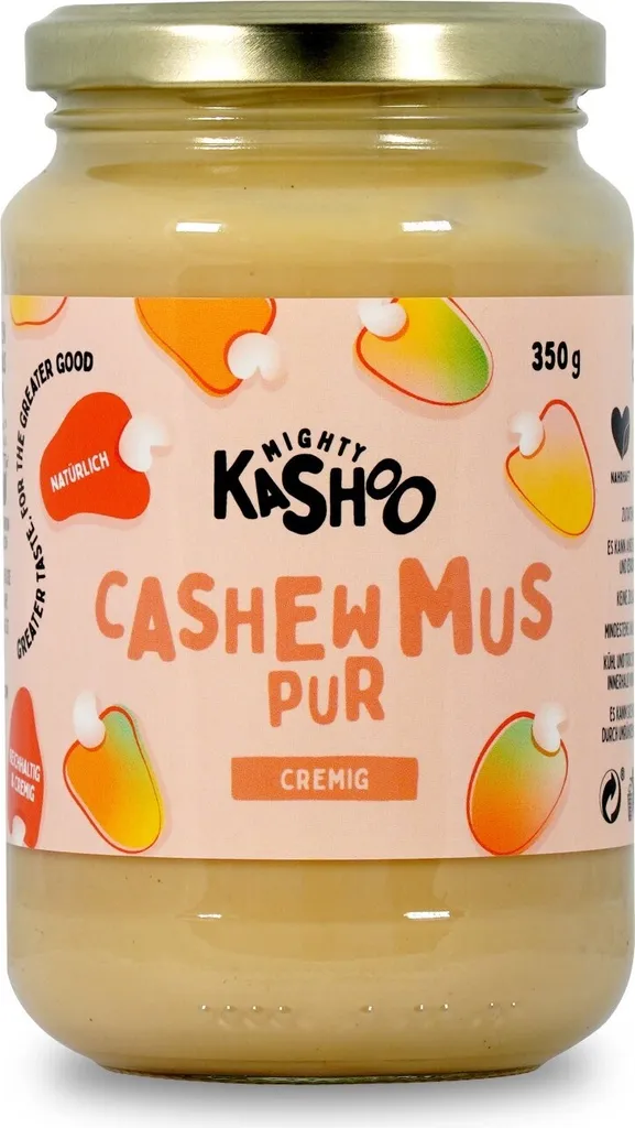 Mighty Kashoo Cashew Mus Pur cremig, 350 g