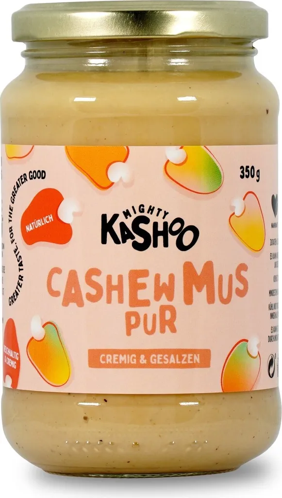 Mighty Kashoo Cashew Mus Pur cremig & salzig, 350 g