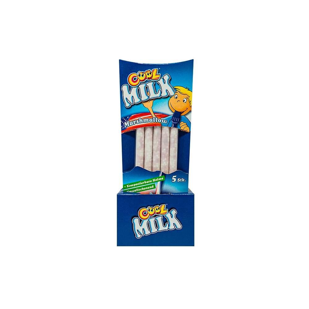 Milk straws, marshmallow
