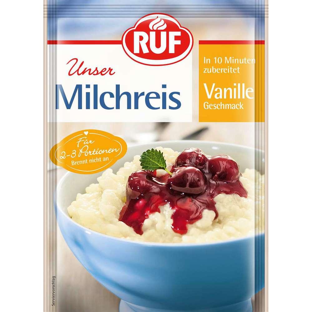 Rice pudding, vanilla