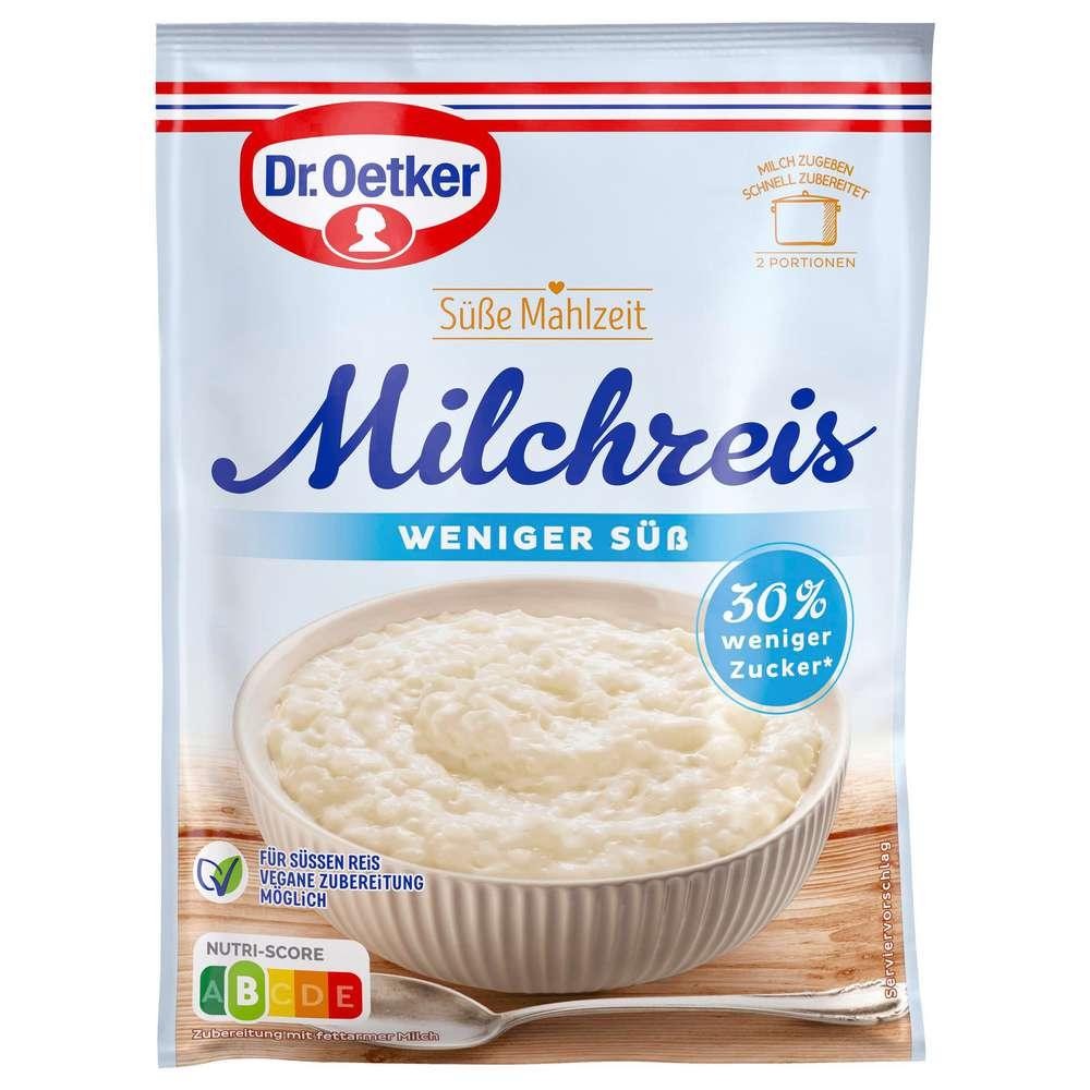 Rice pudding less sweet
