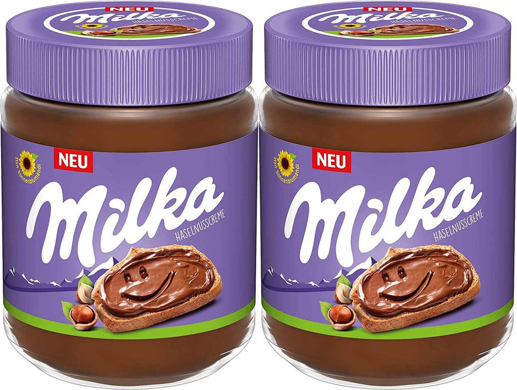 Milka Haselnusscreme Brotaufstrich mit Haselnüssen 350g 2er Pack