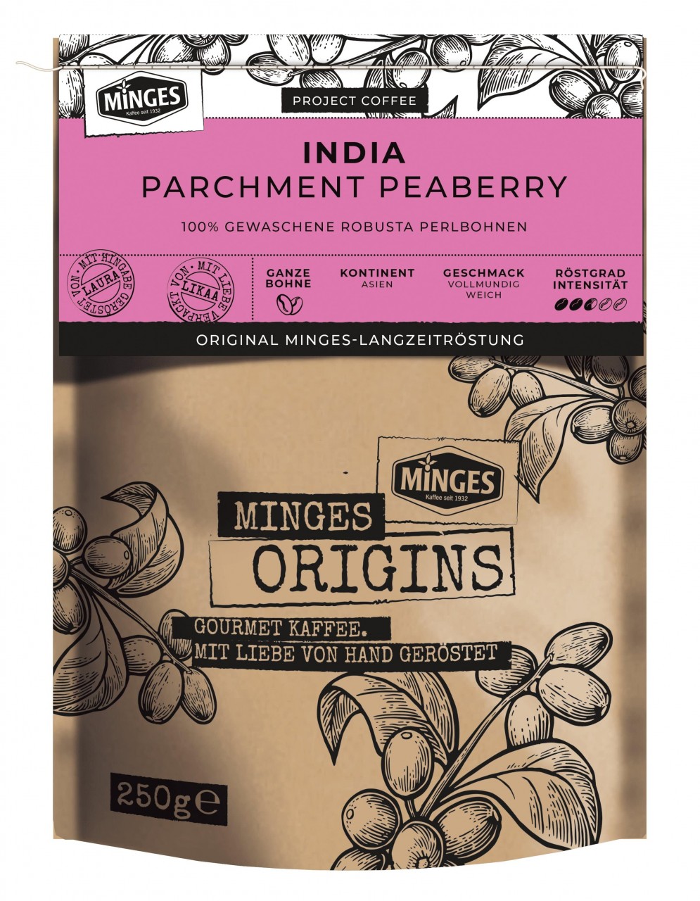 Minges India Parchment Peaberry