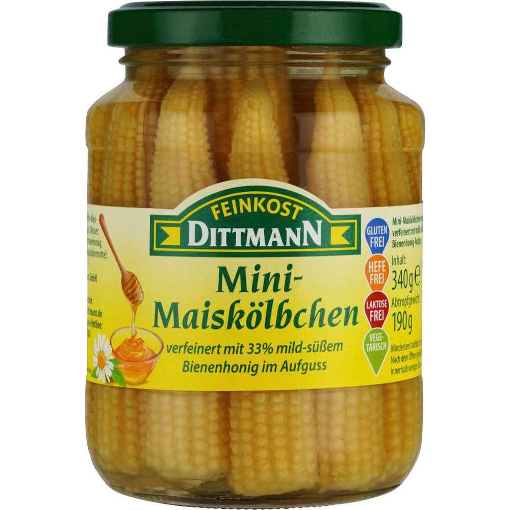 Mini corn cobs in a jar