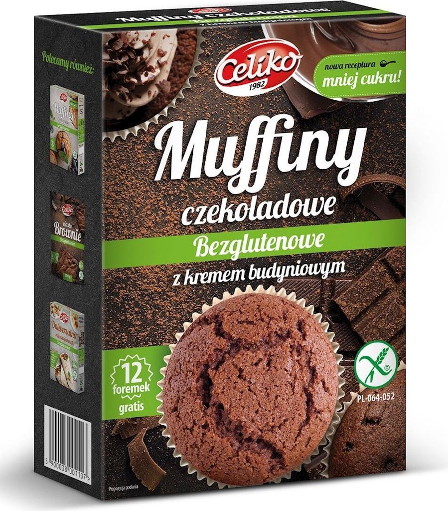Mix for chocolate muffins with custard cream, gluten-free 310 g - CELIKO