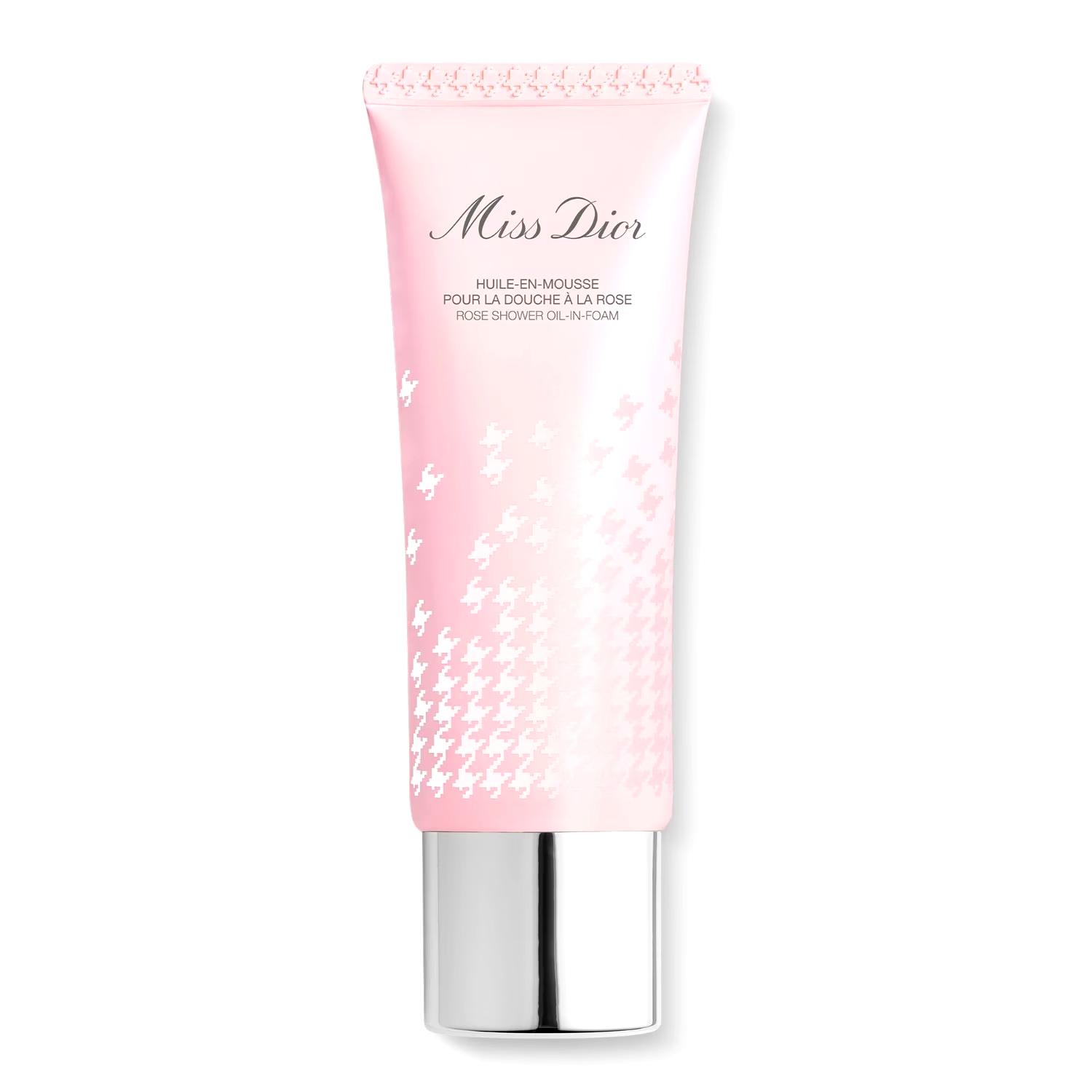 Miss Dior Rose Shower Oil-in-Foam cleans and donates moisture
