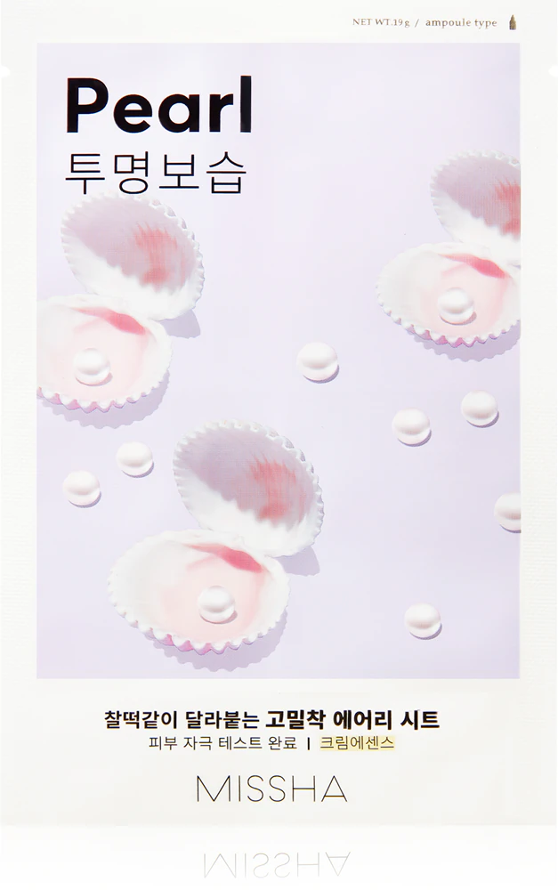 Missha Airy Fit Pearl cell layer mask with brightening and moisturizing effects