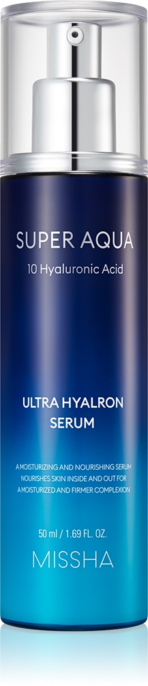 Missha Super Aqua 10 Hyaluronic Acid Moisturizing serum with nourishing effect against the signs of aging