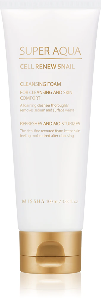 Missha Super Aqua Cell Renew Snail cleansing foam with snail extract