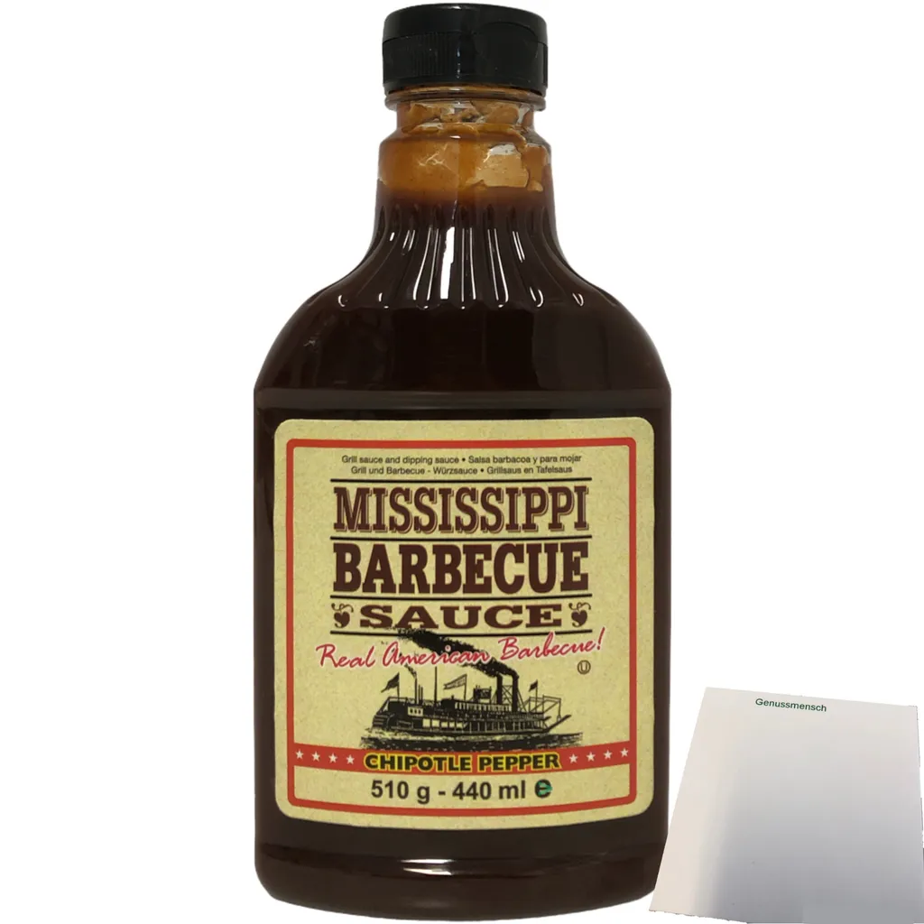 Mississippi Barbecue Sauce Chipotle Pepper Grill Sauce (510g Bottle) + usy Block
