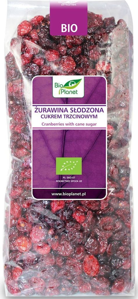 CANE SUGAR SWEETENED CRANBERRIES 1 kg - PLANET
