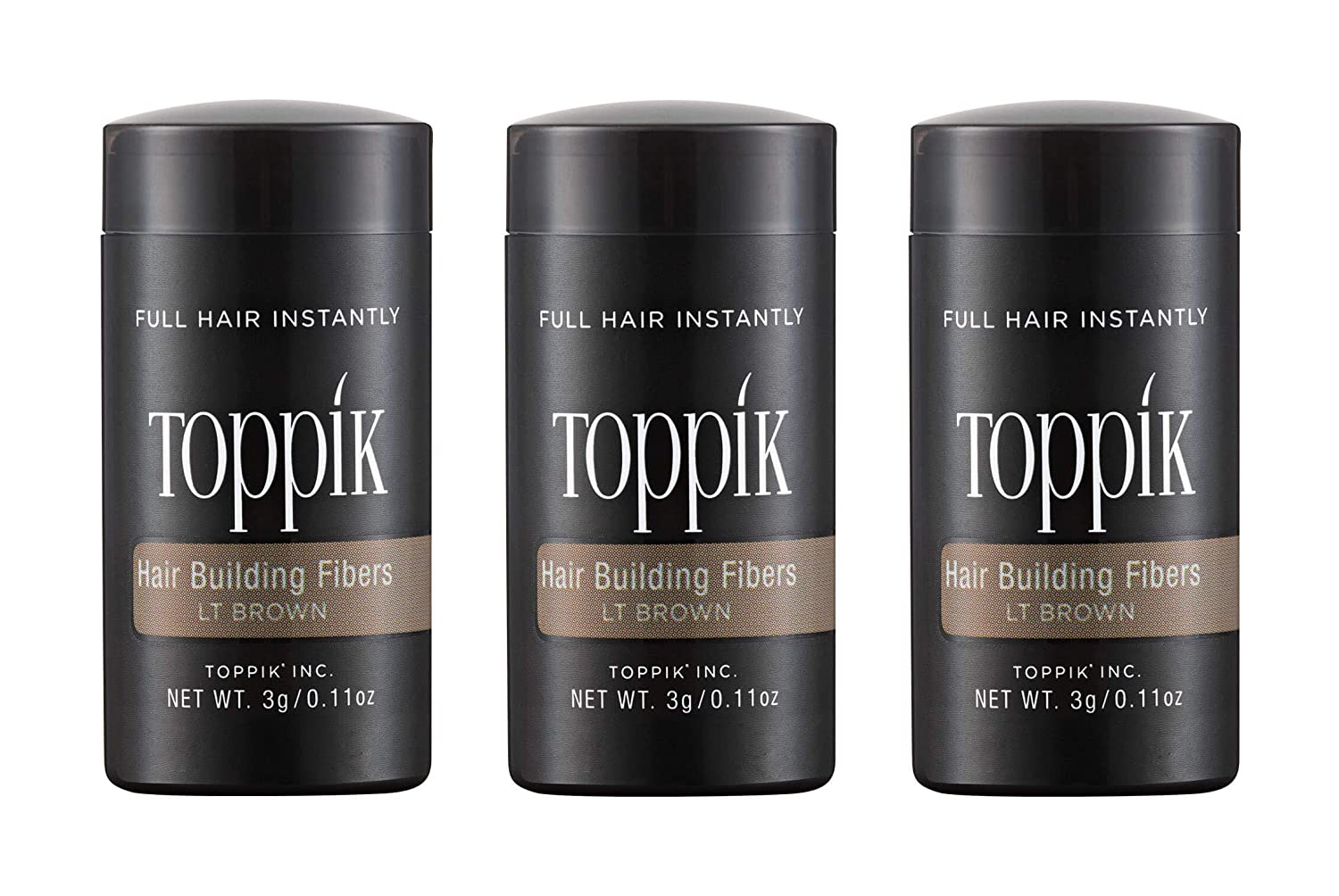 Toppik Hair Thickening Fibres 3 g Set of 3, ‎hellbraun