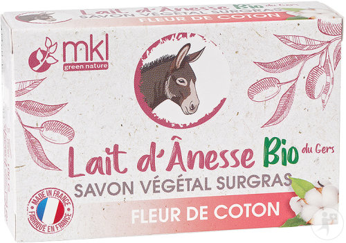 MKL Green Nature Donkey Milk Organic From Gers Moisturizing Soap Cotton Blossom 100g