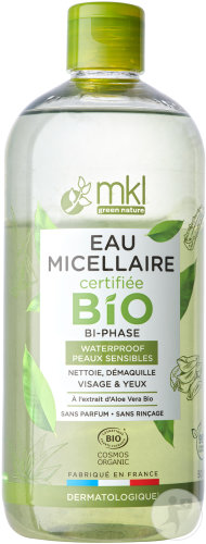 MKL Green Nature Micellar Water Two-Phase Waterproof Sensitive Skin Face And Eyes Organic 500ml