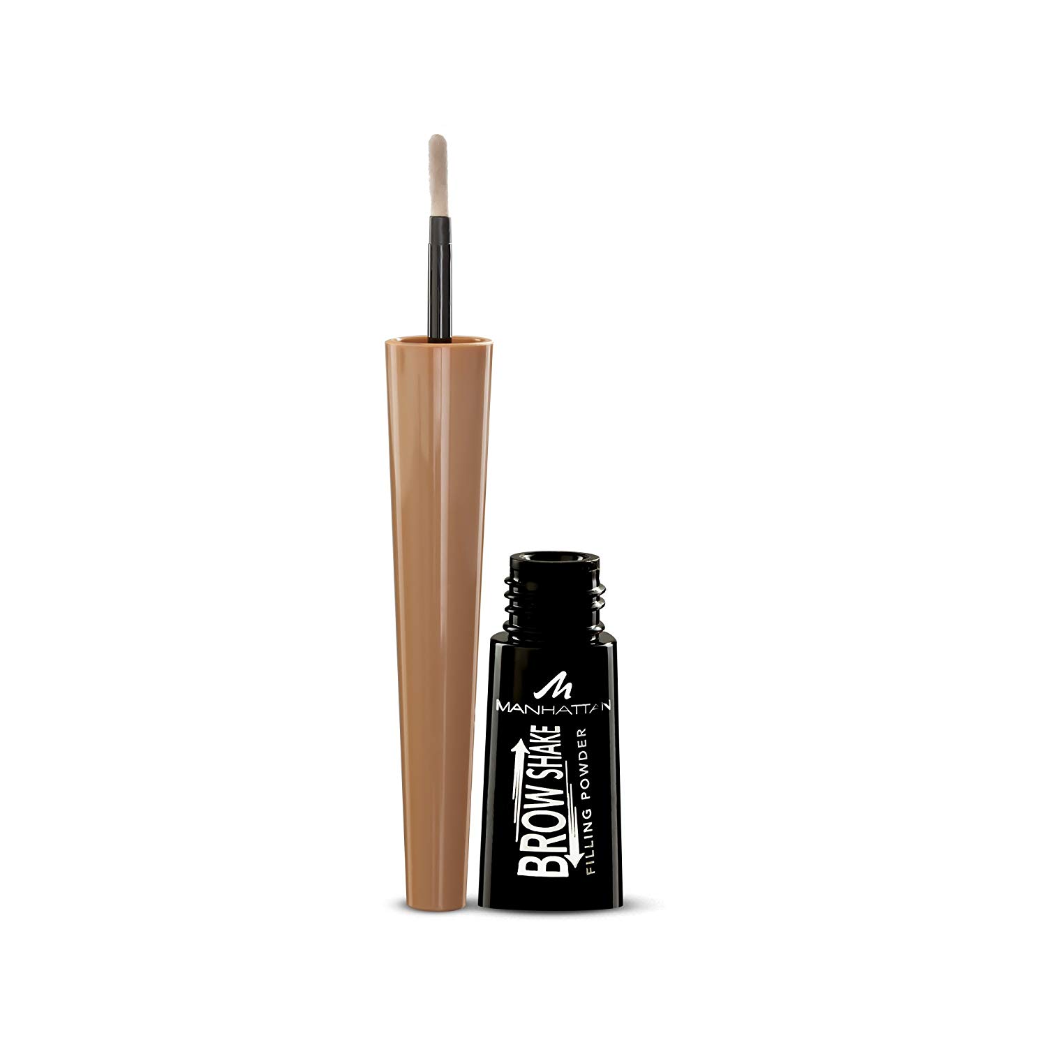 Manhattan Brow Shake Filling Powder, 2-in-1 Eyebrow Powder and Eyeliner, Defined Eyebrows or Smokey Eyes Look, Colour Blonde 001, 1 x 2.5 g, ‎001