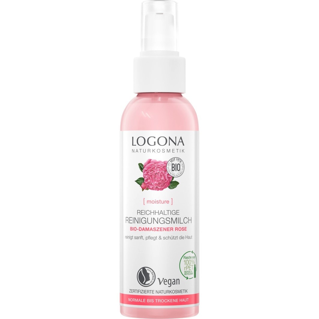 Logona Moinsture Lift Rich Cleansing Milk Organic Damask Rose