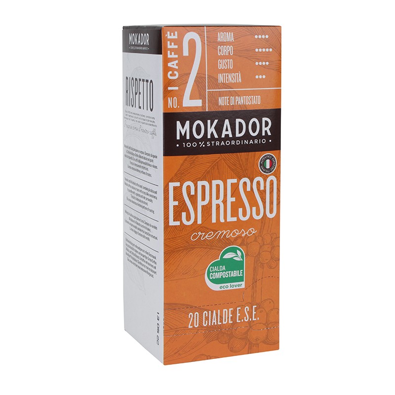 Mokador Espresso Cremoso Pads 20 Pcs