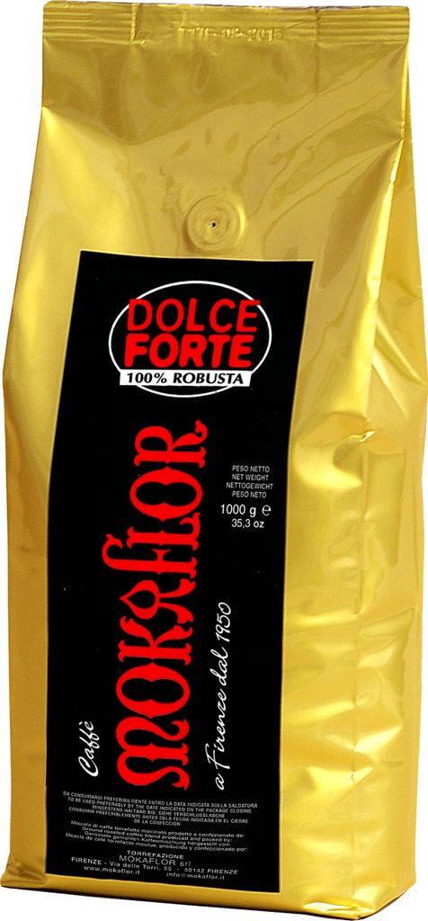 MOKAFLOR Dolce&Forte 100% Robusta | whole bean | 1000g
