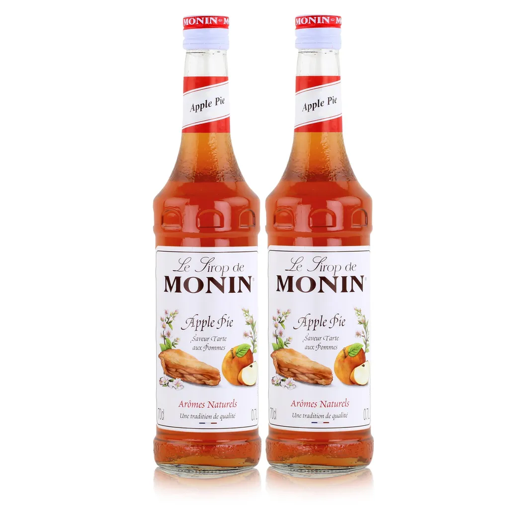 Monin Sirup Apple Pie 700ml - Cocktails Milchshakes Kaffeesirup (2er Pack)