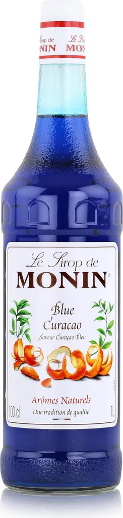 Monin Sirup Blue Curacao 1 Liter - Cocktails Milchshakes Kaffeesirup (1er Pack)