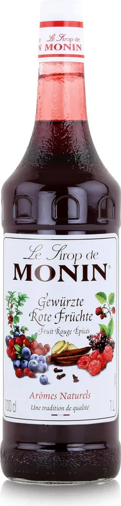 Monin Sirup Gewürzte Rote Früchte 1L - Cocktails Milchshakes (1er Pack)