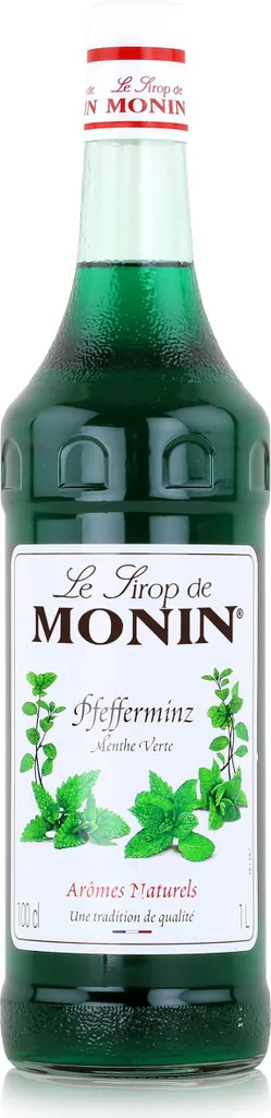 Monin Sirup Pfefferminz 1L - Cocktails Milchshakes Kaffeesirup (1er Pack)