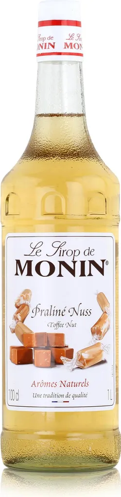 Monin Sirup Praline Nuss 1L - Cocktails, Kaffeesirup (1er Pack)