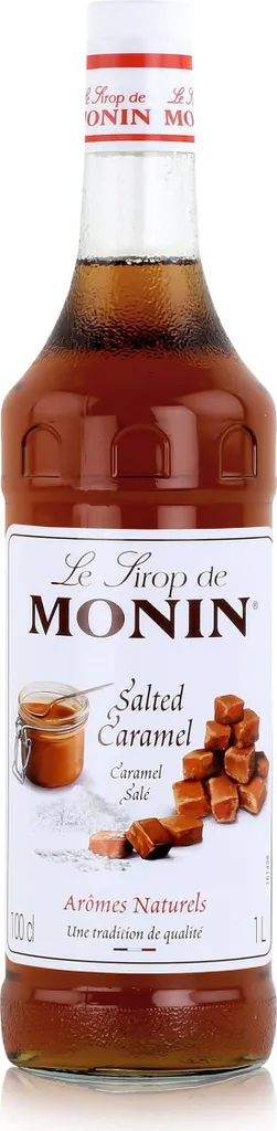 Monin Sirup Salted Caramel 1L - Cocktails Milchshakes Kaffeesirup (1er Pack)