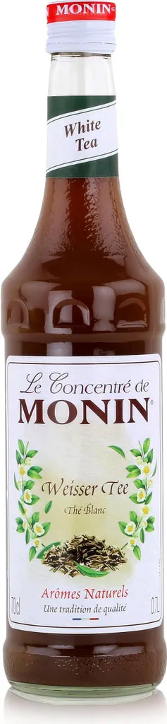 Monin Sirup Weisser Tee 700ml - Cocktails Milchshakes Kaffeesirup (1er Pack)
