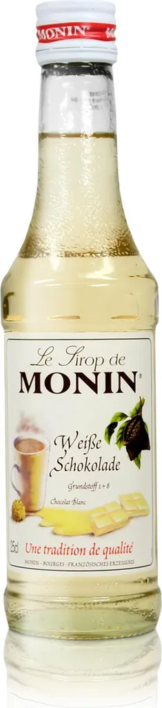 Monin Weiße Schokolade Sirup, 250 ml Flasche - für Cocktails, zum Kaffee oder K