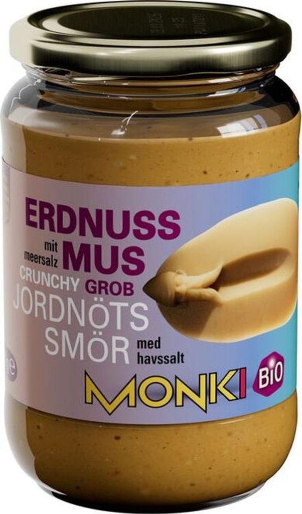 Monki Erdnussmus grob mit Salz -- 650g