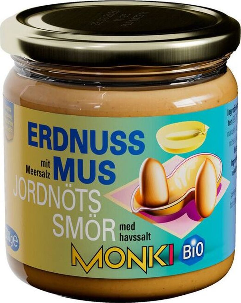 Monki Erdnussmus mit Salz -- 330g