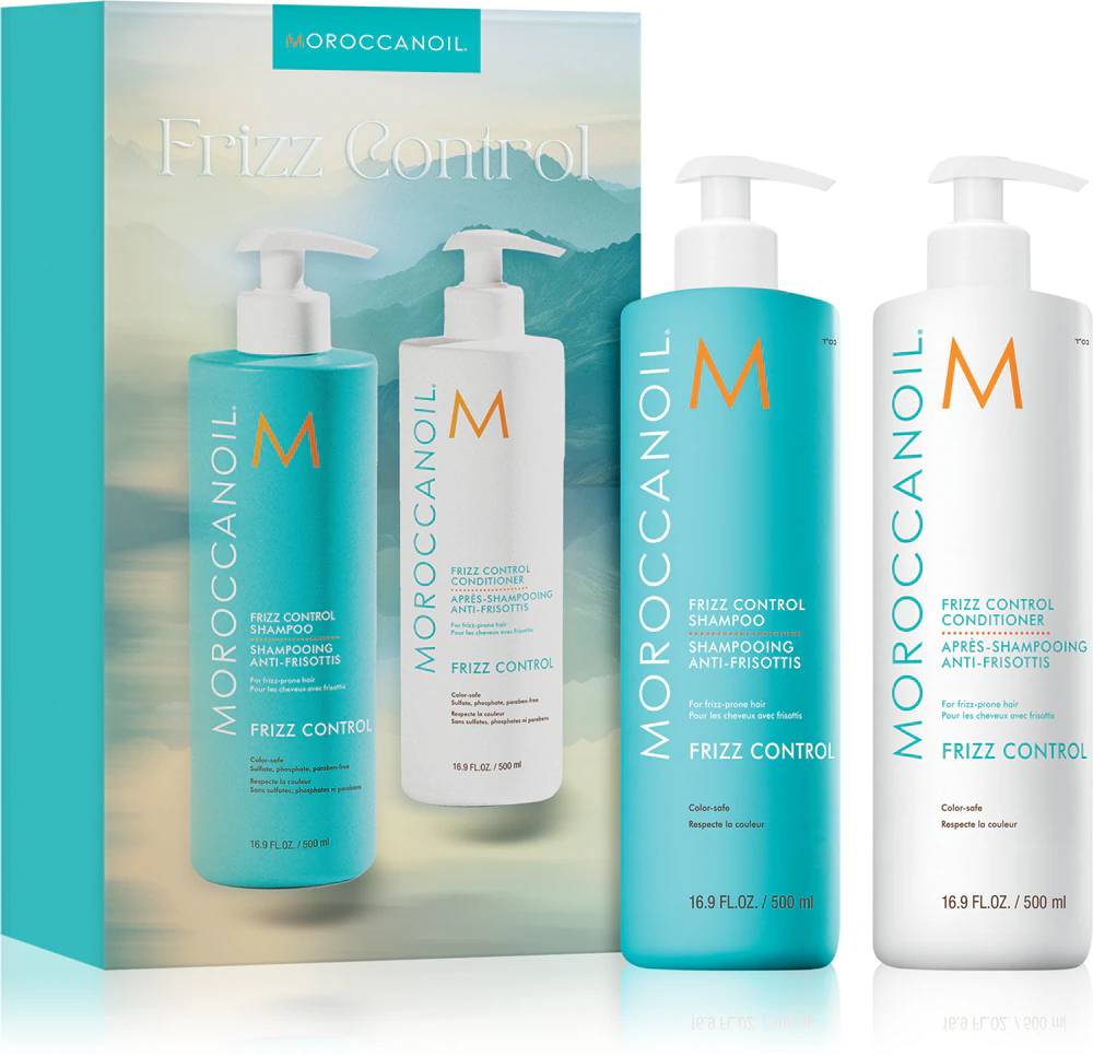 Moroccanoil Frizz Control Kit Set for unyielding and damaged hair
