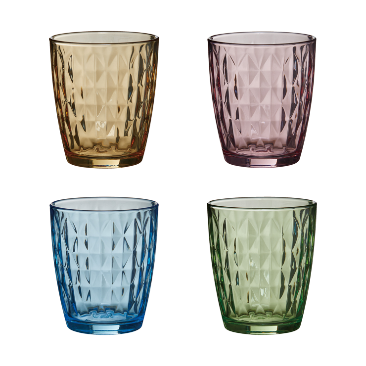 Mosaic water glass 34 cl 4er pack