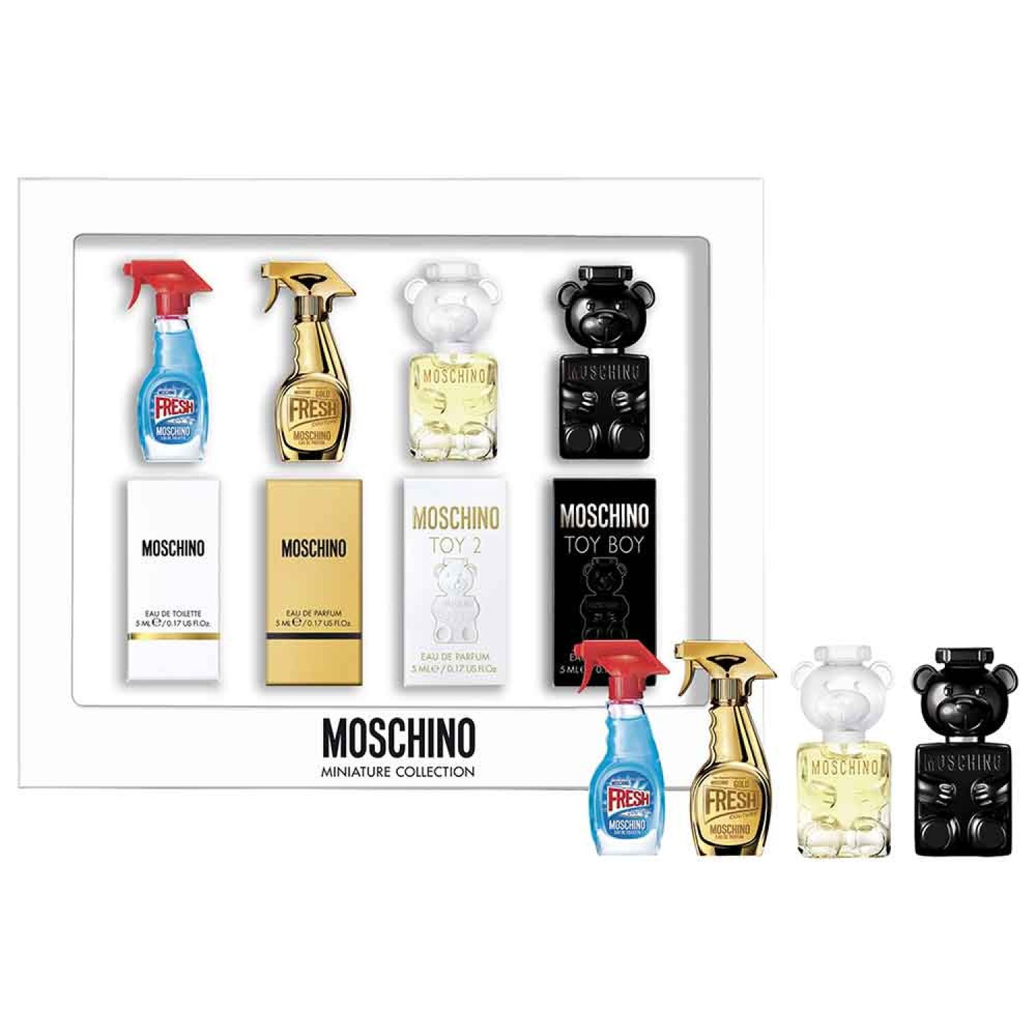 Moschino Gold Fresh Couture Moschino Miniatures Set