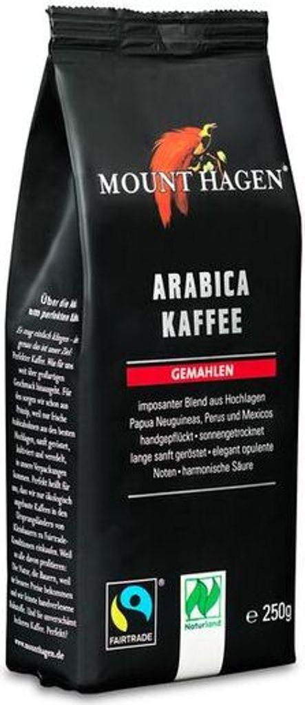 Mount Hagen Arabica ground -- 250g x 6 - pack of 6 PU