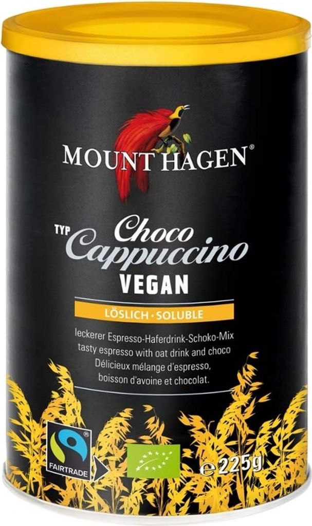 Mount Hagen Fair Trade Cappuccino Choco Vegan 200 g Dose -- 225g